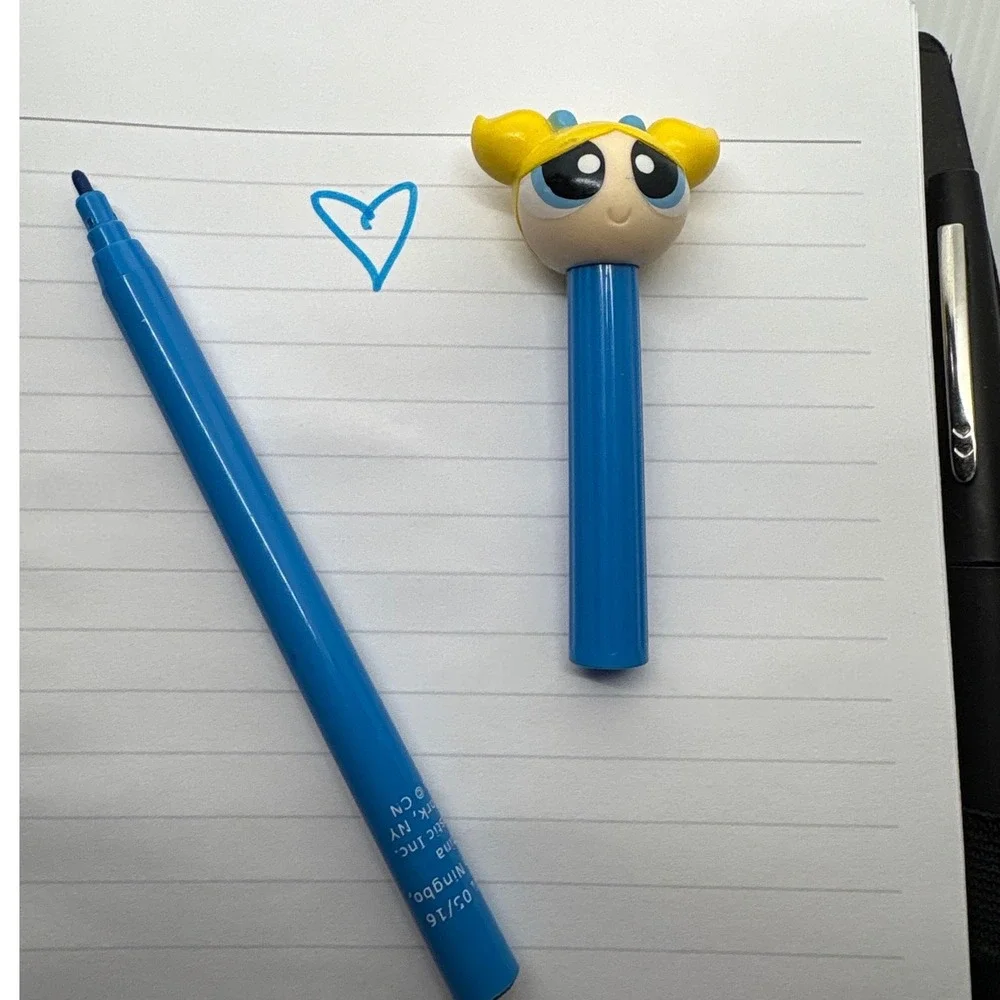 Scholastic Bubbles The Powerpuff Girls‎ Blue Marker Pen Works Blue Marker